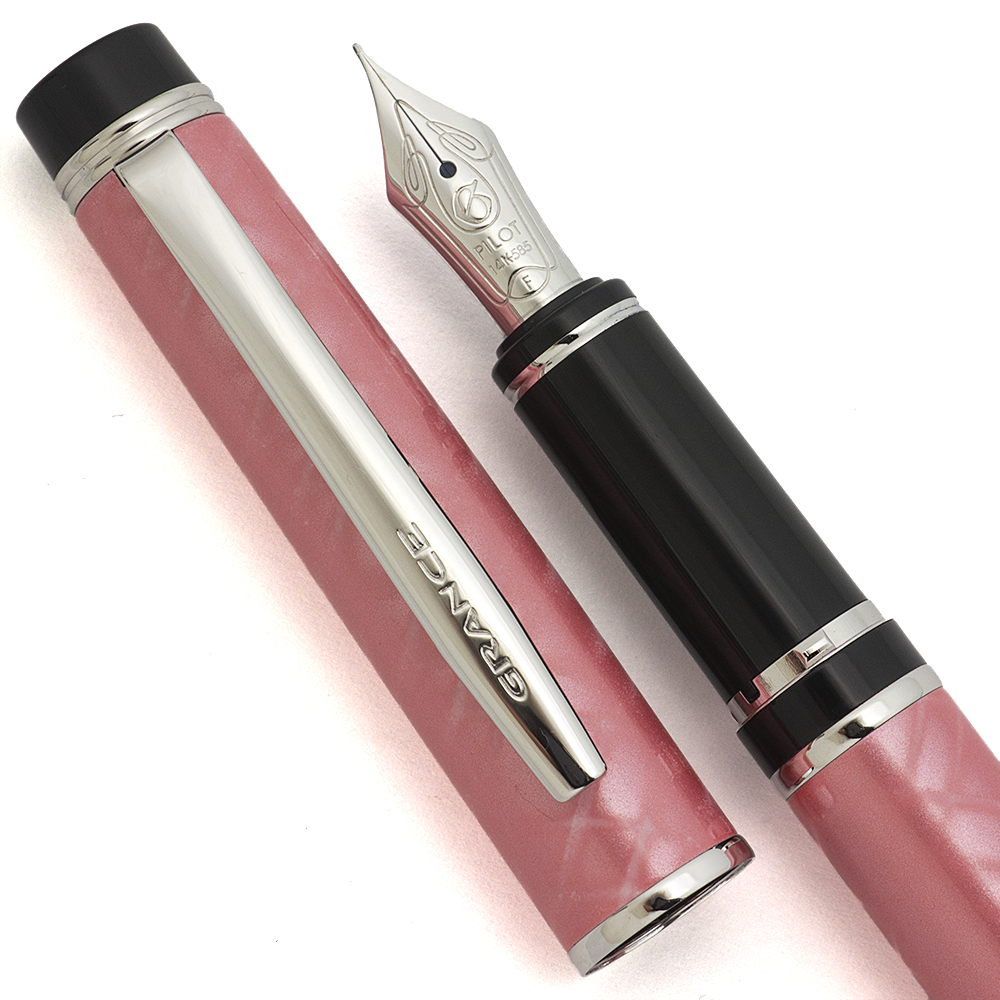 PILOT GRANCE PINK DIAMOND 万年筆　字幅M Pilot Namiki Grance Fountain Pen - Pink Diamond Pattern w Chrome